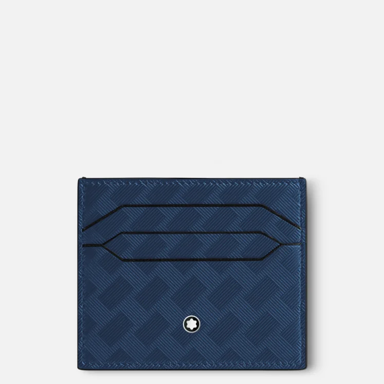 Portacarte Montblanc 6 scomparti più tasca contanti extreme 3.0 Blu inchiostro MB198079